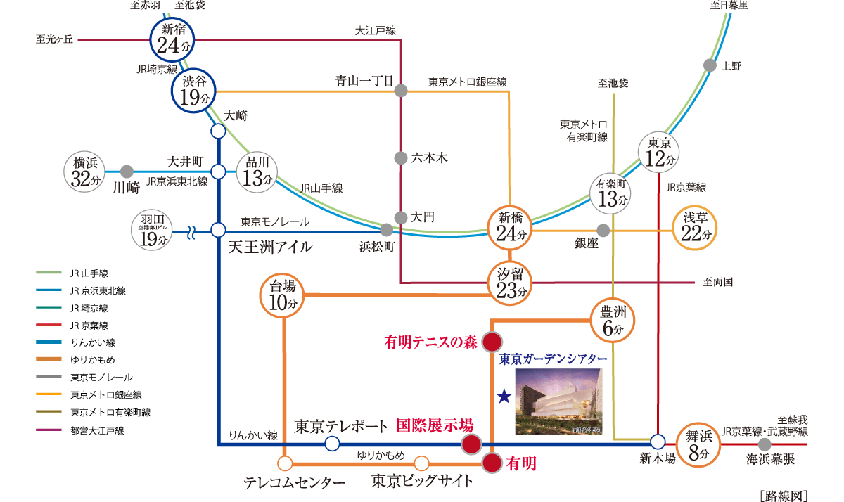 東京ガーデンシアター アクセス 有明駅徒歩5分国際展示場徒歩7分 東京ガーデンシアター