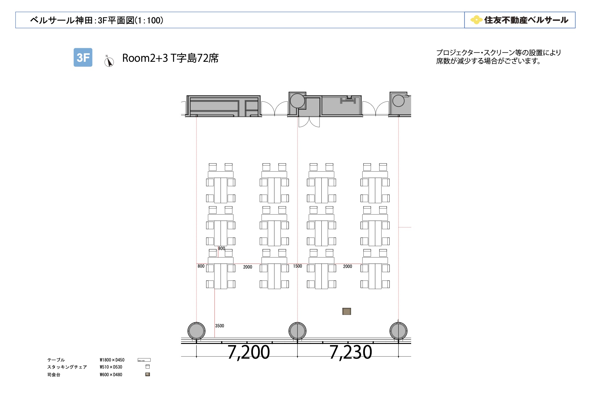 島型 120席(20島)