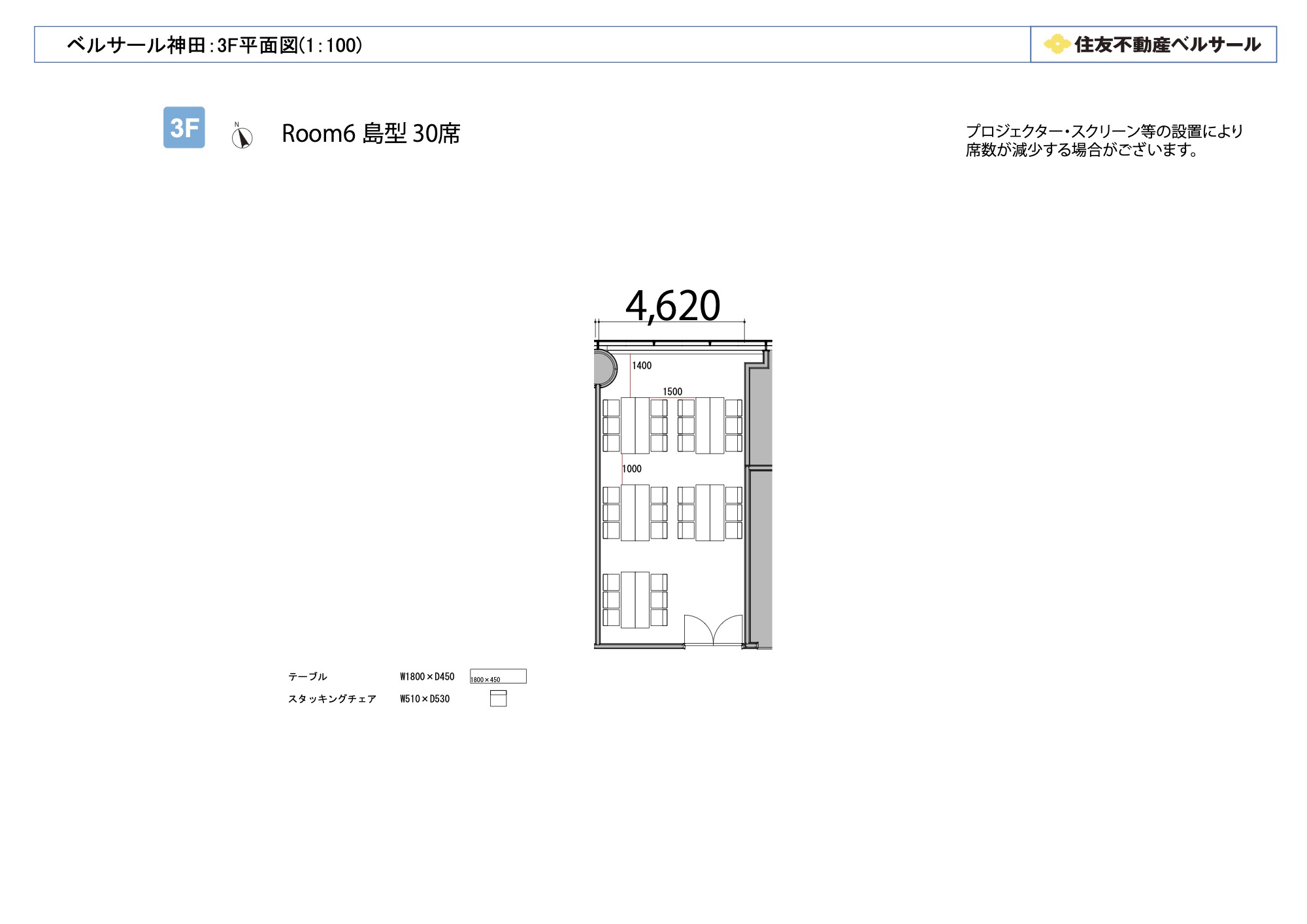 島型 30席(5島)