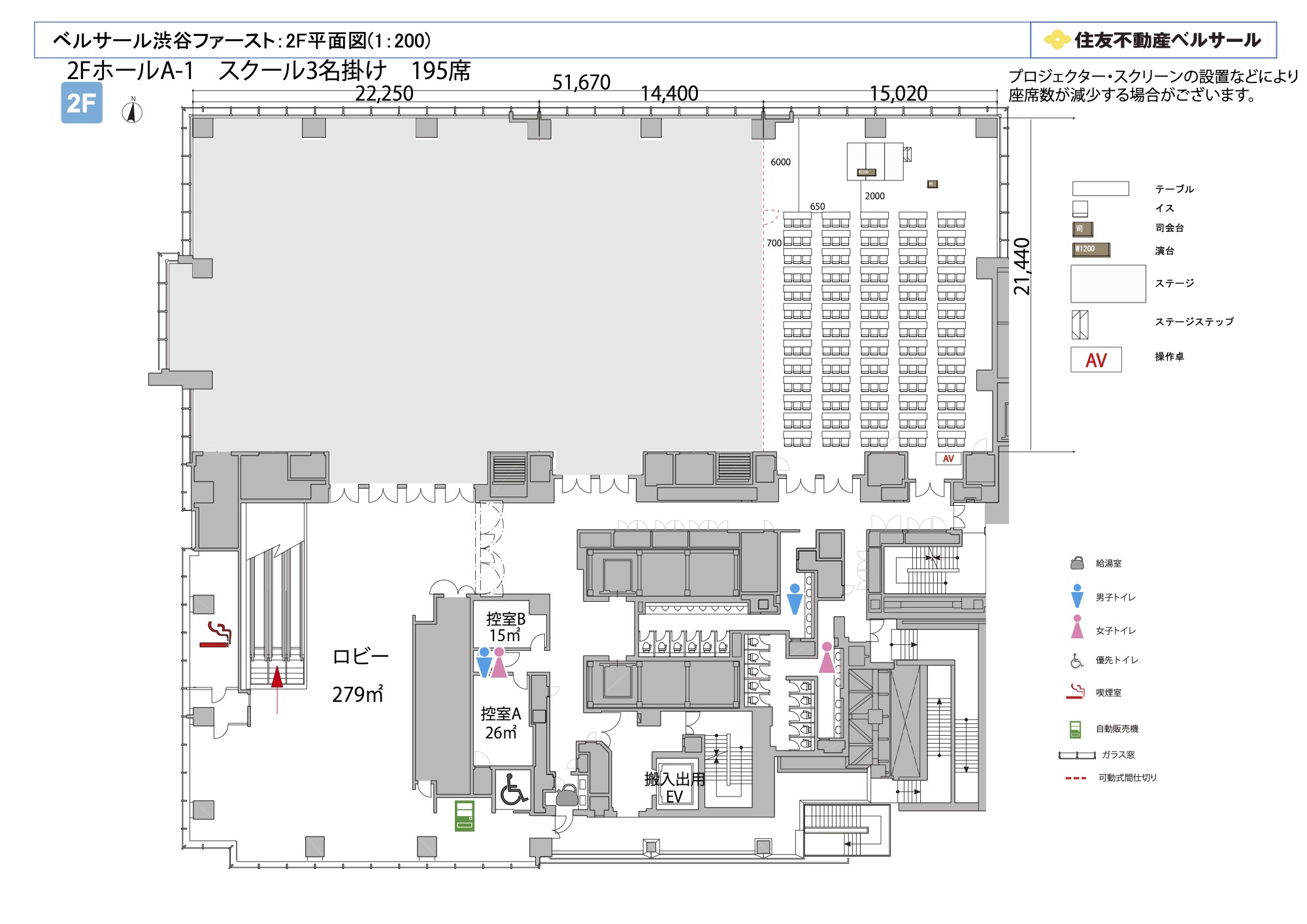 スクール3名掛け 195席